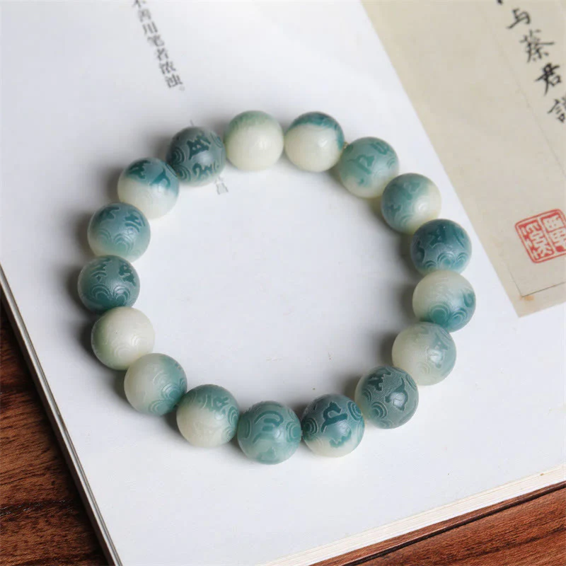 Braccialetto Buddha Stones Bodhi Seed Om Mani Padme Hum inciso per tenere lontani gli spiriti maligni - Image 9