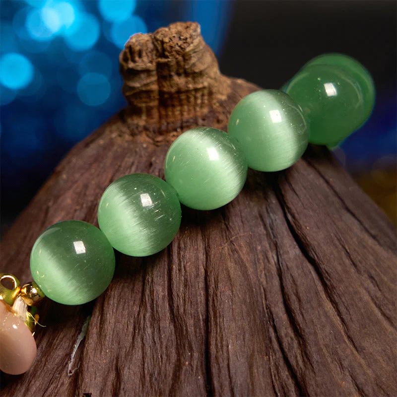 Braccialetto Buddha Stones Cat's Eye Chrysoberyl Flower Love - Image 11