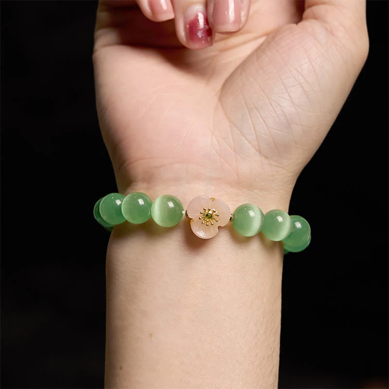 Braccialetto Buddha Stones Cat's Eye Chrysoberyl Flower Love - Image 13