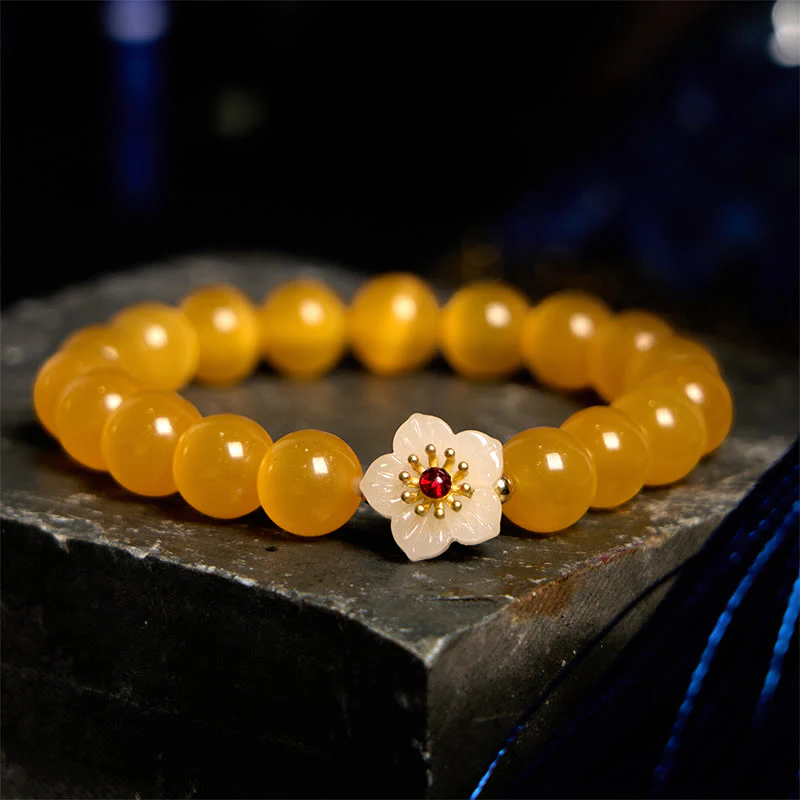Braccialetto Buddha Stones Cat's Eye Chrysoberyl Flower Love - Image 14