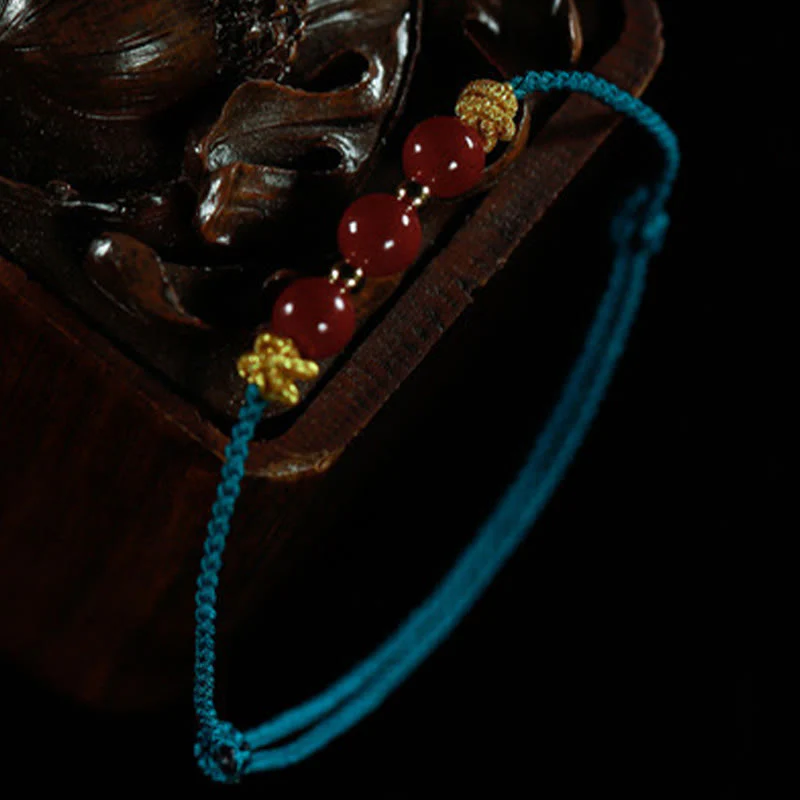 Braccialetto Buddha Stones con corda colorata e cinabro calmo - Image 5