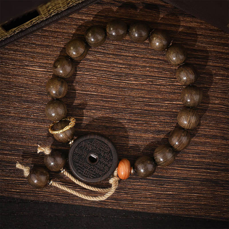 Braccialetto Buddha Stones Ebony Wood Mountain Ghosts Spendi Soldi Equilibrio - Image 2