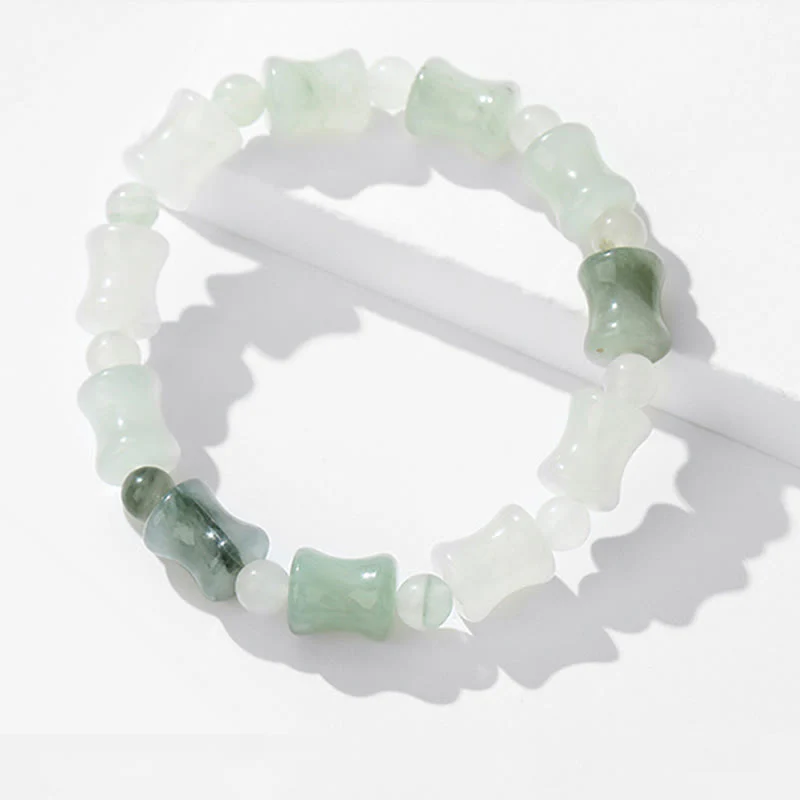 Braccialetto Buddha Stones Jade Coconut Shell Bamboo Pattern Abbondanza Fortuna - Image 10