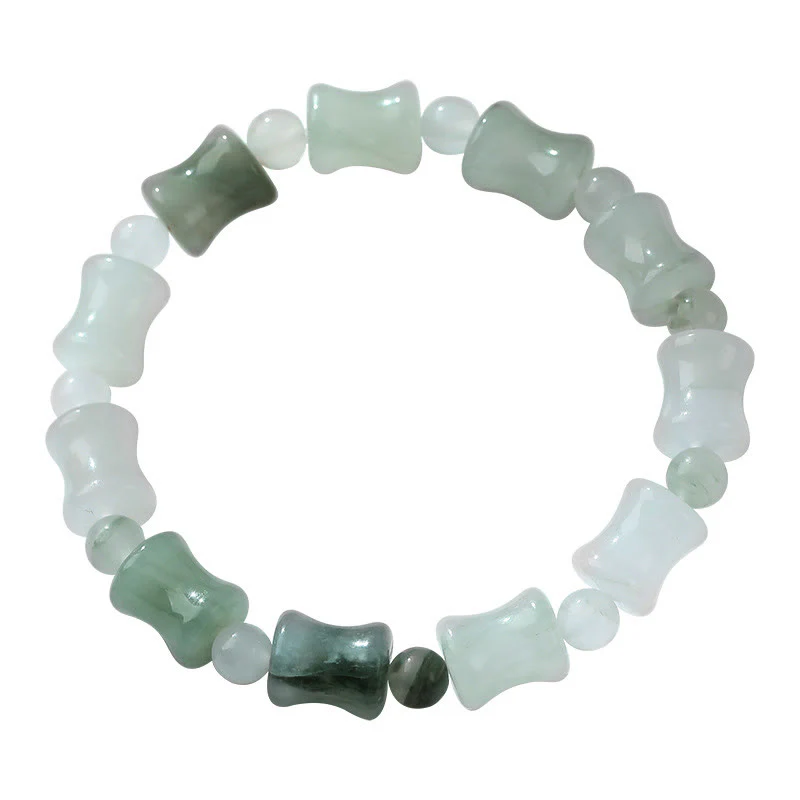 Braccialetto Buddha Stones Jade Coconut Shell Bamboo Pattern Abbondanza Fortuna - Image 12