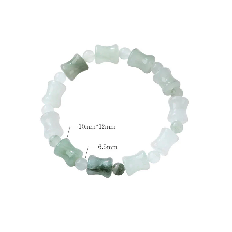 Braccialetto Buddha Stones Jade Coconut Shell Bamboo Pattern Abbondanza Fortuna - Image 13