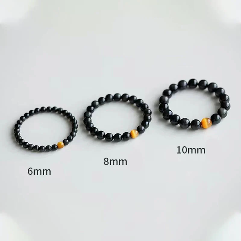 Braccialetto Buddha Stones Natural Rainbow Obsidian Tiger Eye Positive Love - Image 16