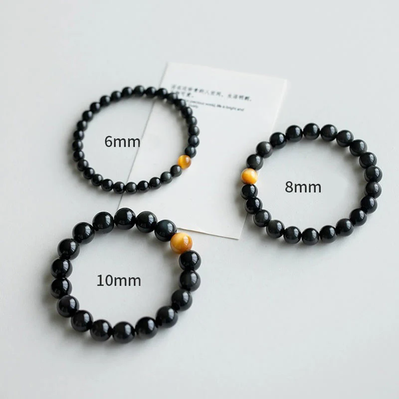 Braccialetto Buddha Stones Natural Rainbow Obsidian Tiger Eye Positive Love - Image 18