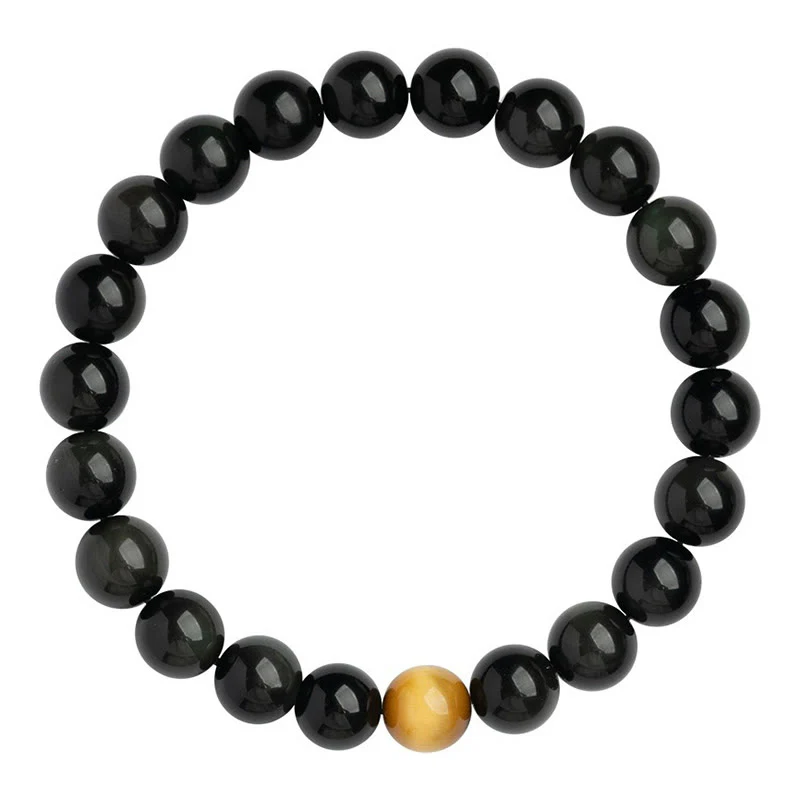 Braccialetto Buddha Stones Natural Rainbow Obsidian Tiger Eye Positive Love - Image 20