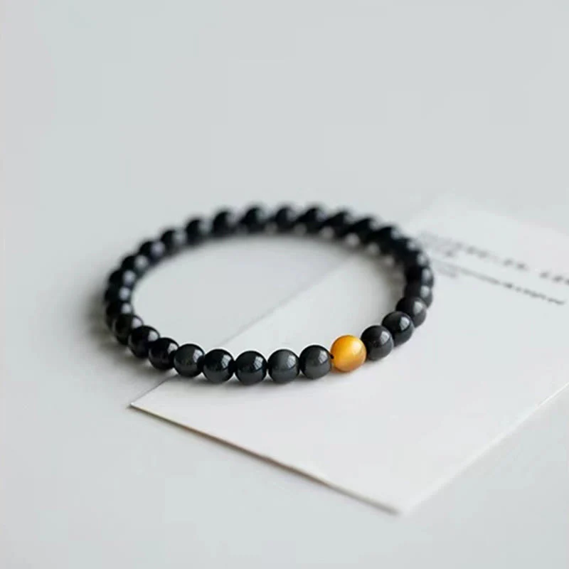 Braccialetto Buddha Stones Natural Rainbow Obsidian Tiger Eye Positive Love - Image 3