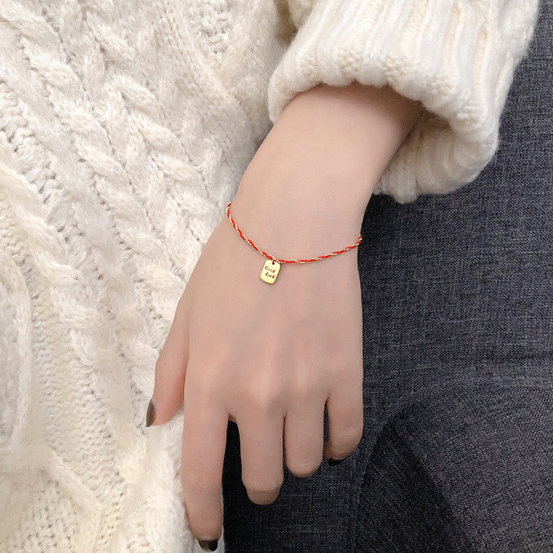 Braccialetto Buddha Stones Red String Gold Plated Copper Good Luck Strength - Image 20