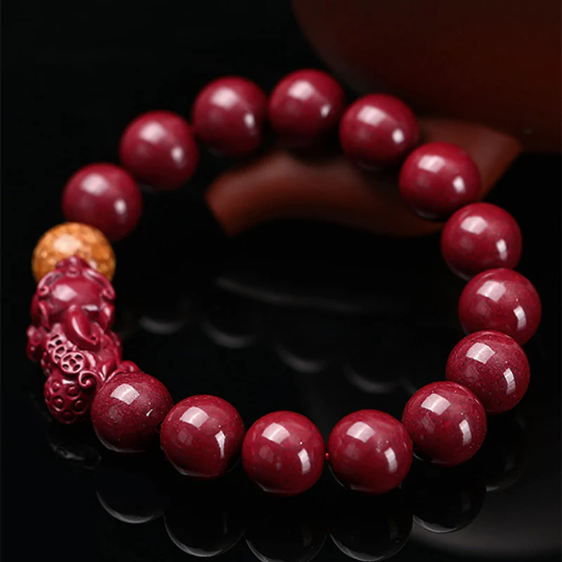 Braccialetto Buddha Stones Tibetan Cinnabar Pixiu Calm - Image 3