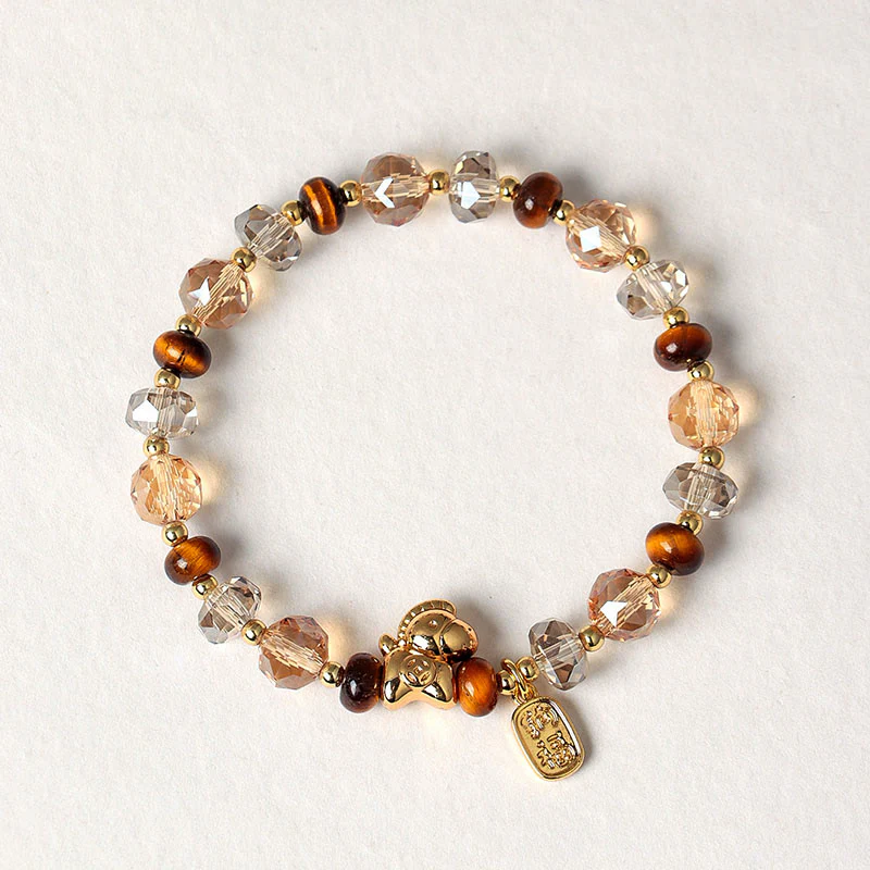 Braccialetto Buddha Stones Tiger Eye Ice Ossidiana Pearl Year of the Horse Lucky Fortune Prosperity - Image 15