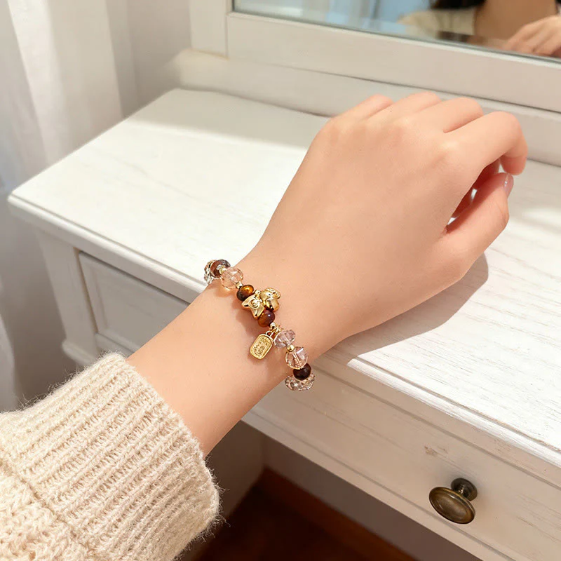 Braccialetto Buddha Stones Tiger Eye Ice Ossidiana Pearl Year of the Horse Lucky Fortune Prosperity - Image 18