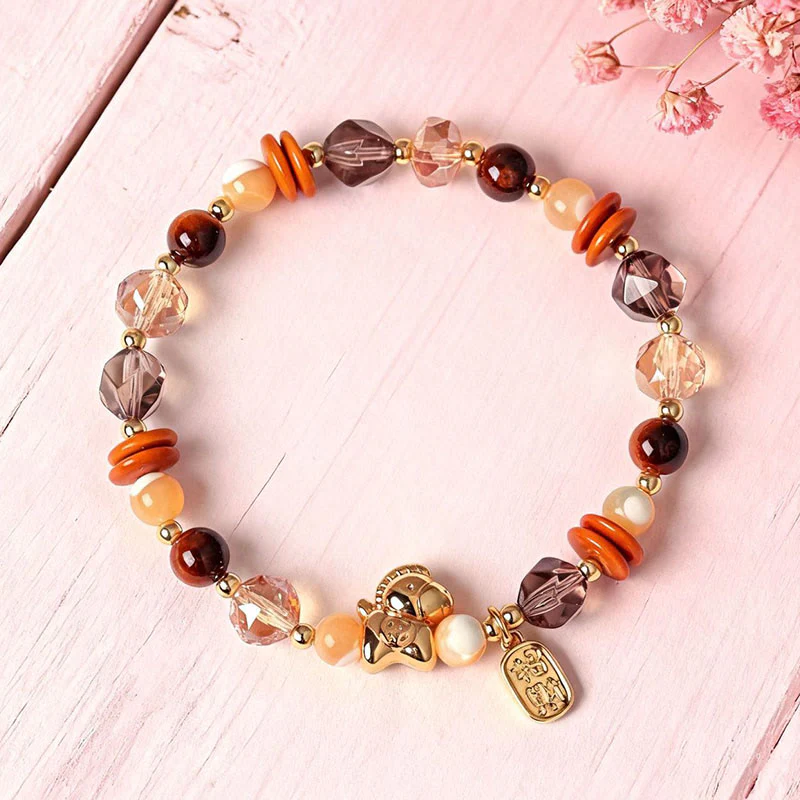 Braccialetto Buddha Stones Tiger Eye Ice Ossidiana Pearl Year of the Horse Lucky Fortune Prosperity - Image 4