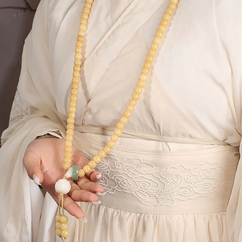 Braccialetto con ciondolo di pace e armonia, perline di loto Dzi, semi di Bodhi naturali , Buddha Stones - Image 10