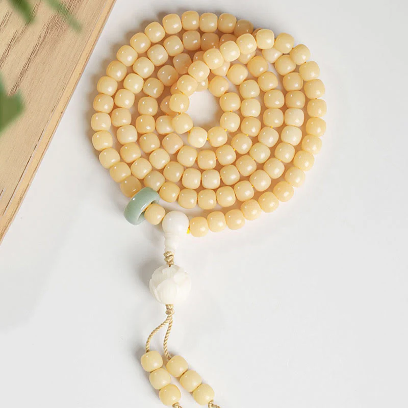 Braccialetto con ciondolo di pace e armonia, perline di loto Dzi, semi di Bodhi naturali , Buddha Stones - Image 11