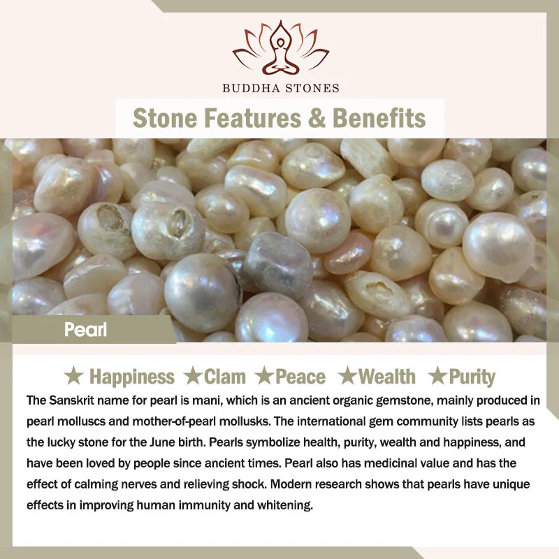 Braccialetto con ciondolo in perle di pietra di luna, acquamarina e perle curative Buddha Stones - Image 10