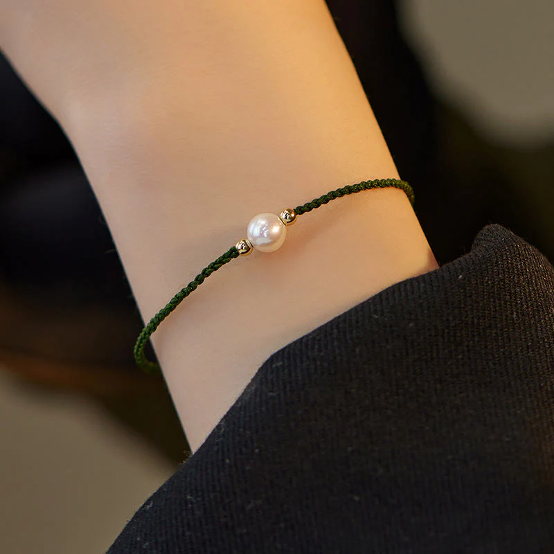 Braccialetto con treccia di perle naturali Buddha Stones Luck String - Image 9