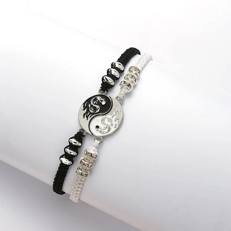 Braccialetto coppia drago Yin Yang Buddha Stones 2 pezzi - Image 4