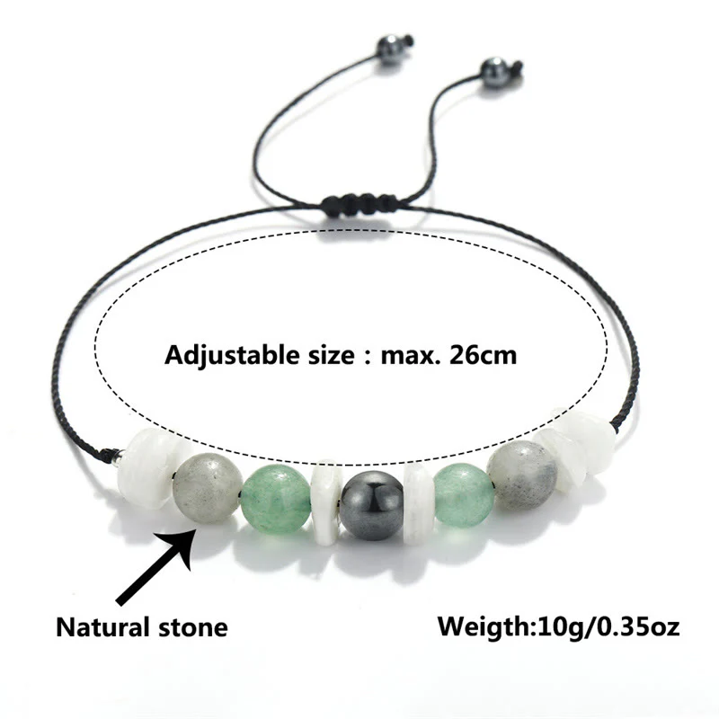 Braccialetto curativo Buddha Stones Menopausa Labradorite Aventurina verde Pietra di luna bianca - Image 10