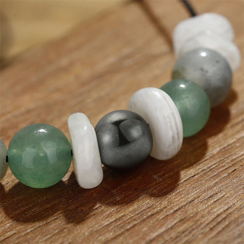 Braccialetto curativo Buddha Stones Menopausa Labradorite Aventurina verde Pietra di luna bianca - Image 9