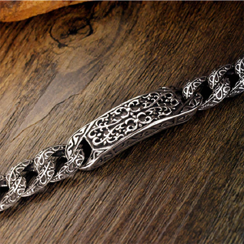 Braccialetto curativo inciso con motivi vintage Buddha Stones - Image 3