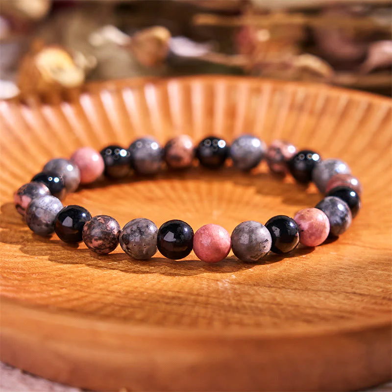 Bracciale della calma con vari cristalli di pietra di Buddha, malachite, lazurite, lapislazzuli, emimorfite - Image 163