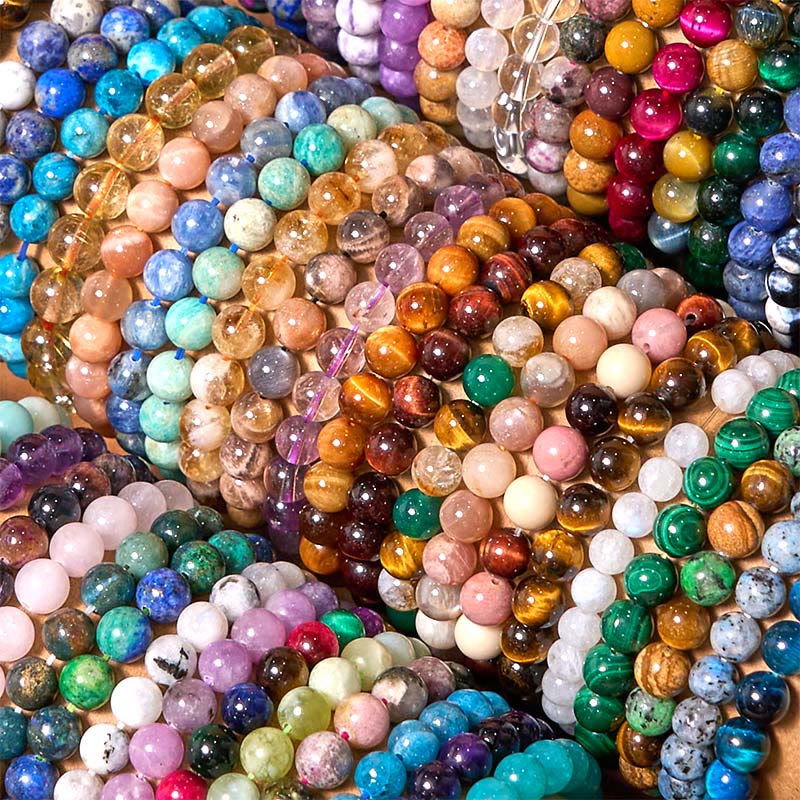 Bracciale della calma con vari cristalli di pietra di Buddha, malachite, lazurite, lapislazzuli, emimorfite - Image 2