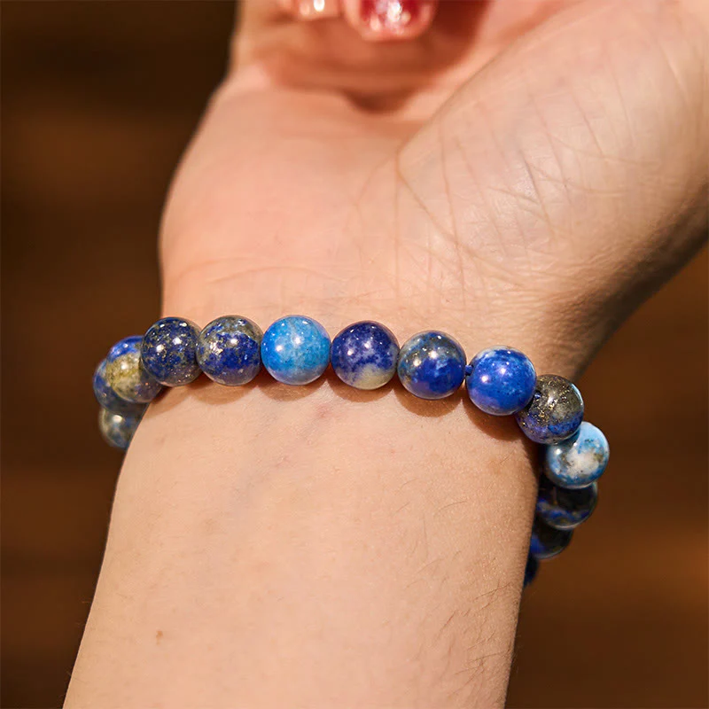Bracciale della calma con vari cristalli di pietra di Buddha, malachite, lazurite, lapislazzuli, emimorfite - Image 41