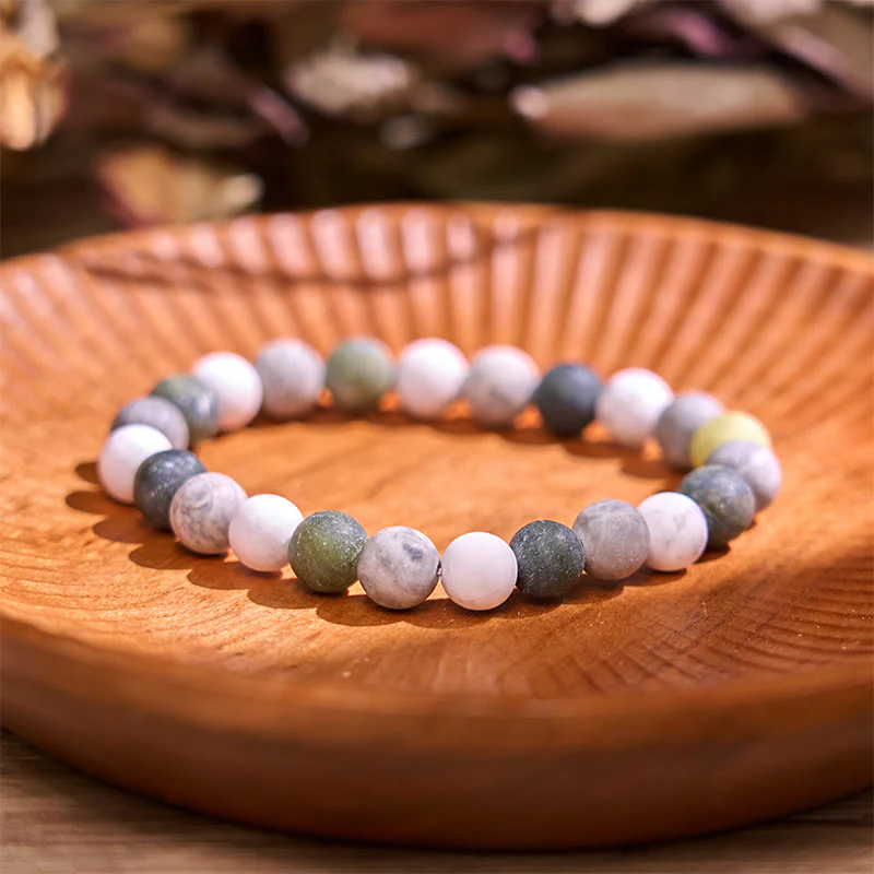 Bracciale della calma con vari cristalli di pietra di Buddha, malachite, lazurite, lapislazzuli, emimorfite - Image 46