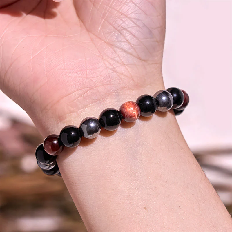 Bracciale della calma con vari cristalli di pietra di Buddha, malachite, lazurite, lapislazzuli, emimorfite - Image 74