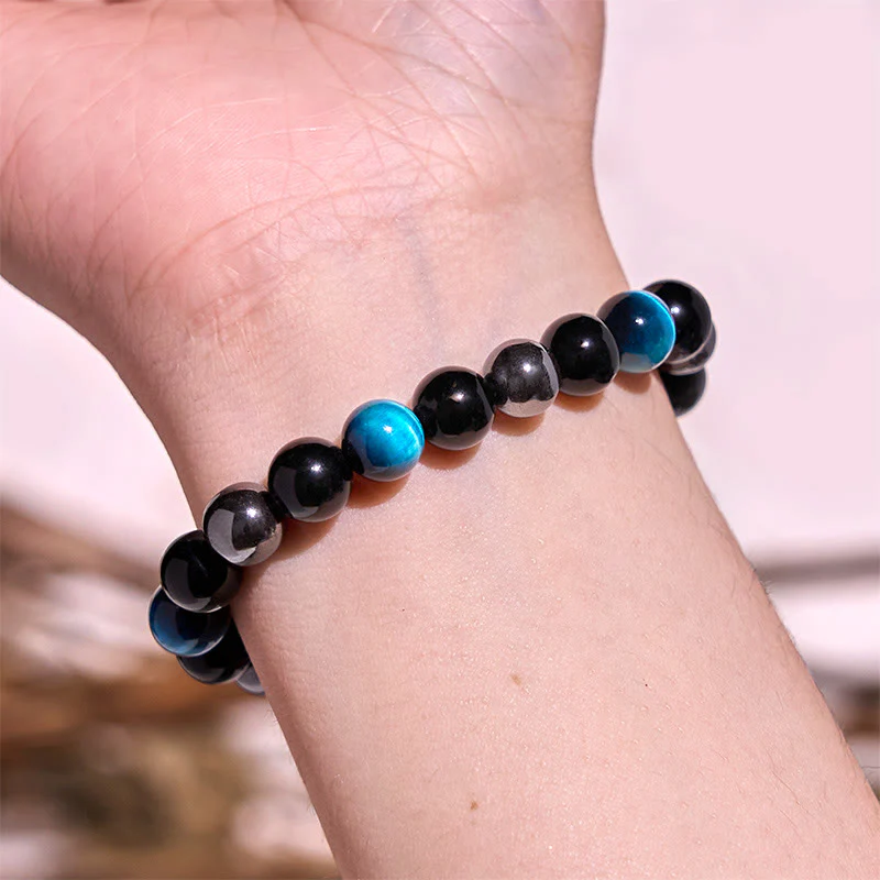 Bracciale della calma con vari cristalli di pietra di Buddha, malachite, lazurite, lapislazzuli, emimorfite - Image 79