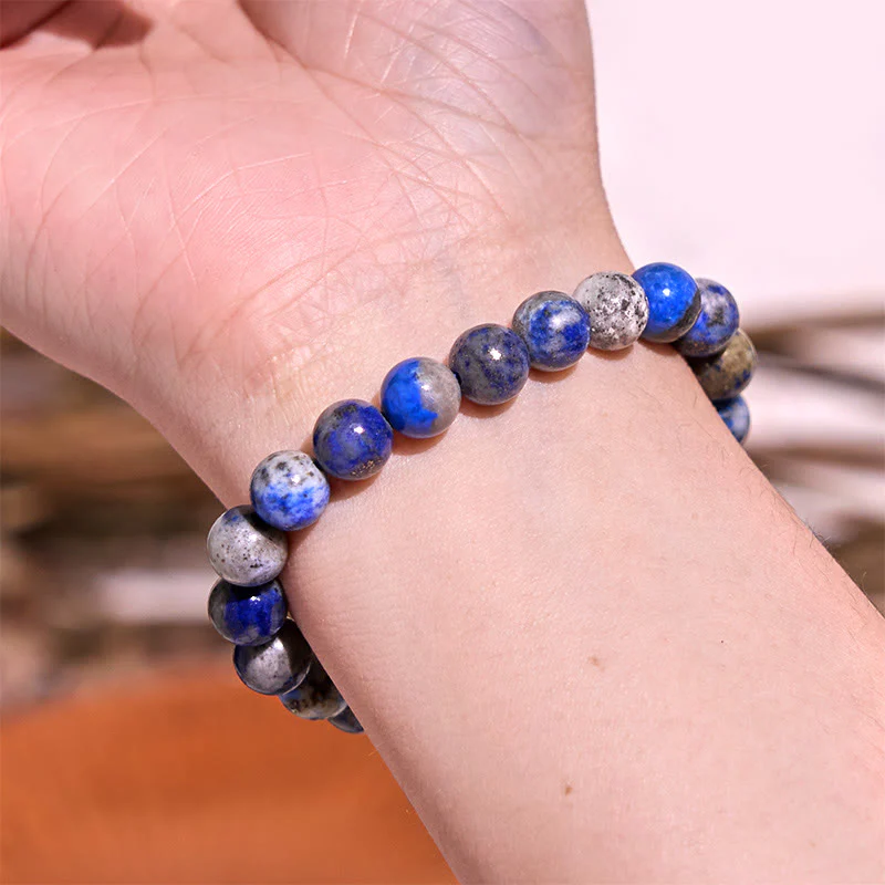 Bracciale della calma con vari cristalli di pietra di Buddha, malachite, lazurite, lapislazzuli, emimorfite - Image 8