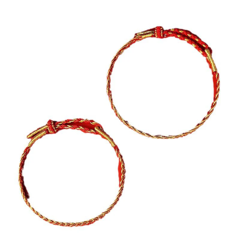 Braccialetto della fortuna con corda rossa e corda gialla Buddha Stones - Image 14