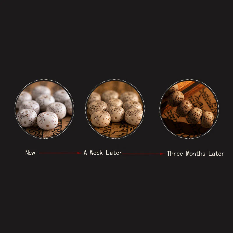 Braccialetto della saggezza Buddha Stones Bodhi Seed con piccola foglia di sandalo rosso - Image 13