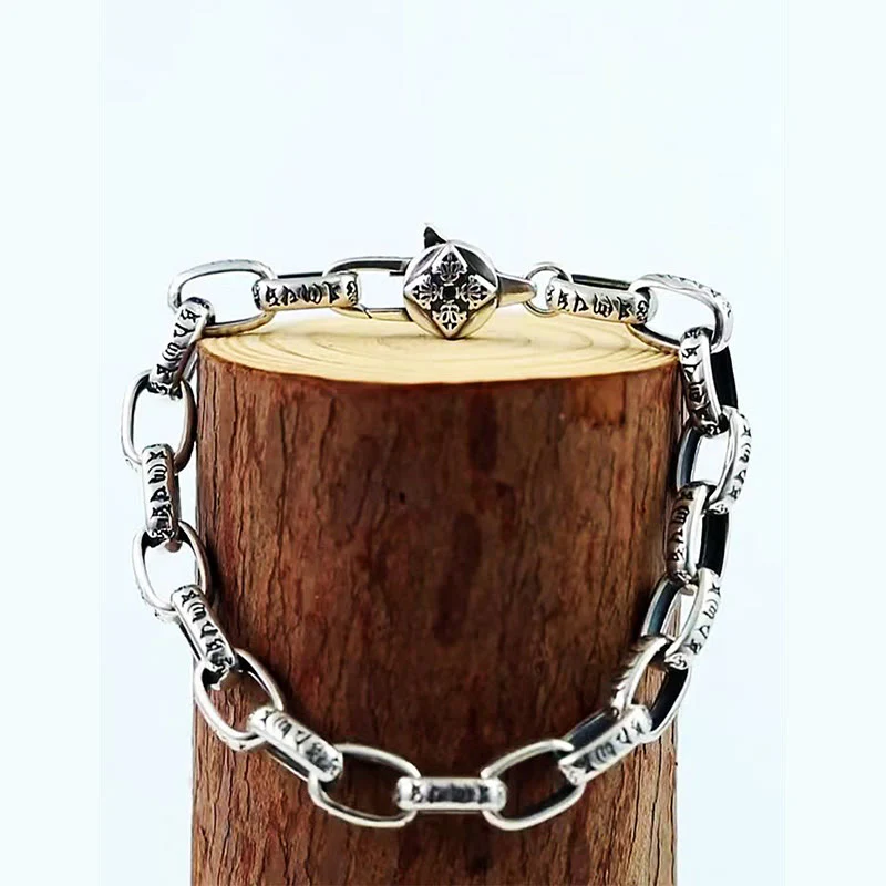 Braccialetto della saggezza inciso in rame con Buddha Stones Om Mani Padme Hum Double Dorje - Image 7