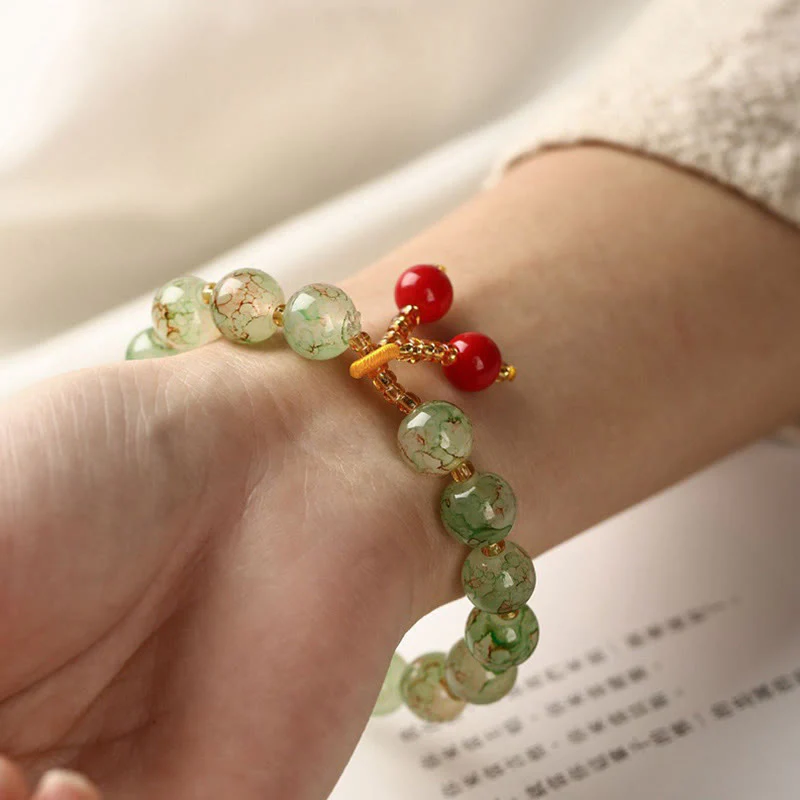 Braccialetto di armonia con perline di vetro Liuli Buddha Stones Blessing - Image 2