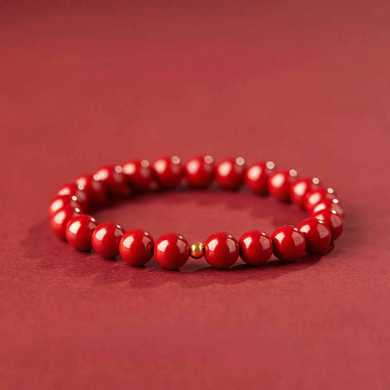 Braccialetto di benedizione con perline di cinabro in argento sterling 925 Buddha Stones - Image 10