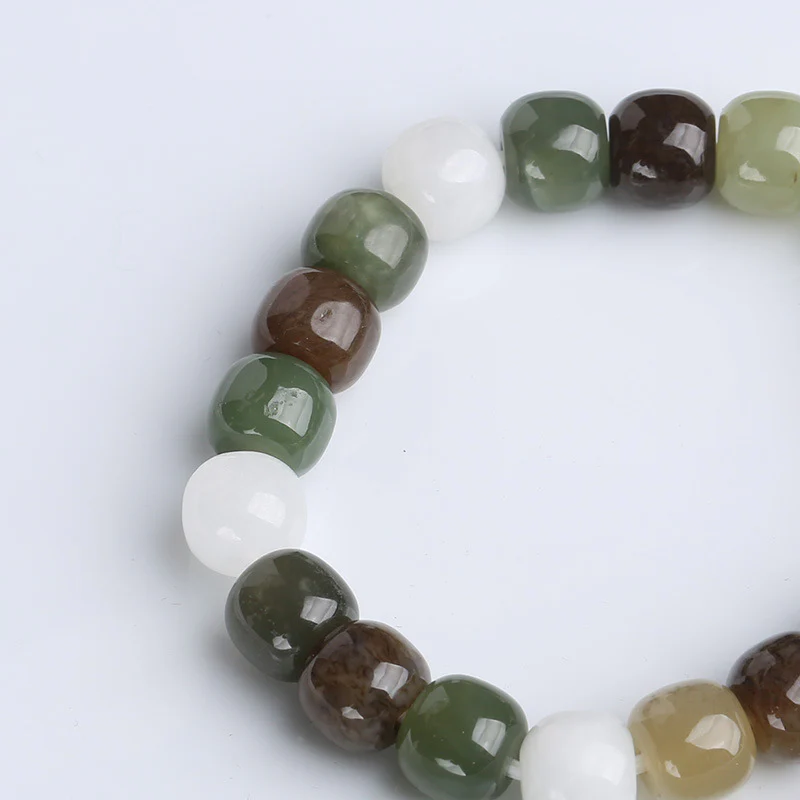 Braccialetto di benedizione della fortuna in giada sfumata Buddha Stones - Image 11
