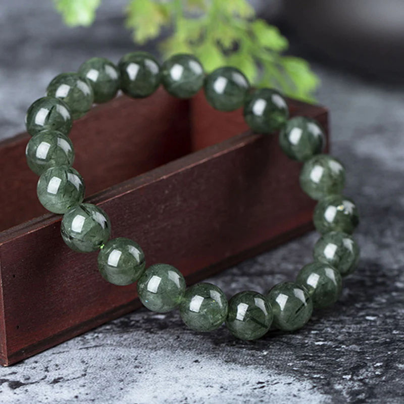 Braccialetto di benedizione e ricchezza in cristallo verde naturale Buddha Stones - Image 11