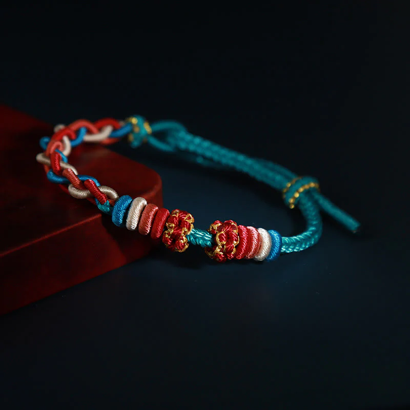Braccialetto di collegamento Buddha Stones String Four Srand Peach Blossom - Image 2
