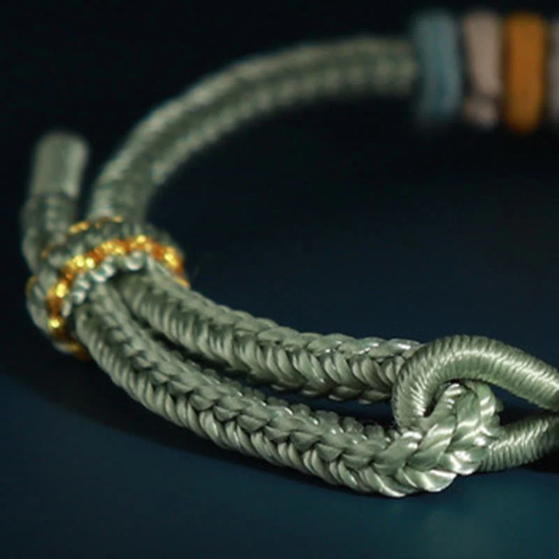 Braccialetto di collegamento Buddha Stones String Four Srand Peach Blossom - Image 5