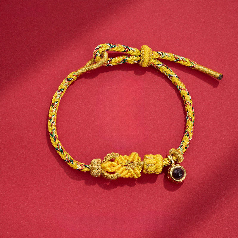 Braccialetto di collegamento con nodi di Buddha intrecciati a mano, pietra di proiezione in corda Buddha Stones - Image 11