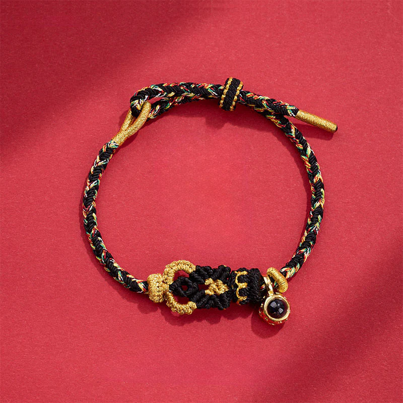 Braccialetto di collegamento con nodi di Buddha intrecciati a mano, pietra di proiezione in corda Buddha Stones - Image 12