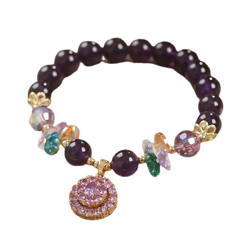 Braccialetto di consapevolezza spirituale in Buddha Stones, ametista, cristallo verde, citrino, cristallo bianco - Image 12