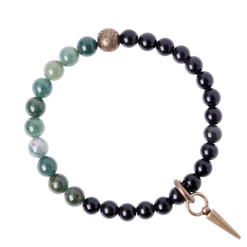 Braccialetto di coppia in cristallo di rame, ossidiana nera, sodalite e pietre Buddha Stones - Image 13