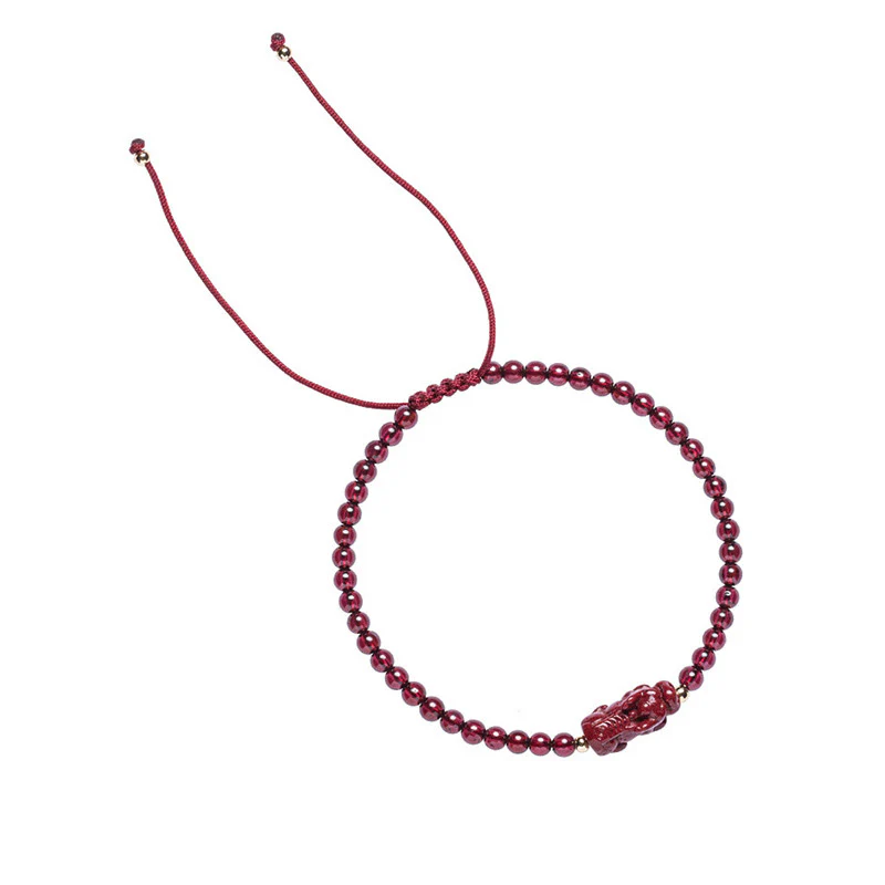 Braccialetto di corda calma con benedizione PiXiu , Buddha Stones, cinabro - Image 17