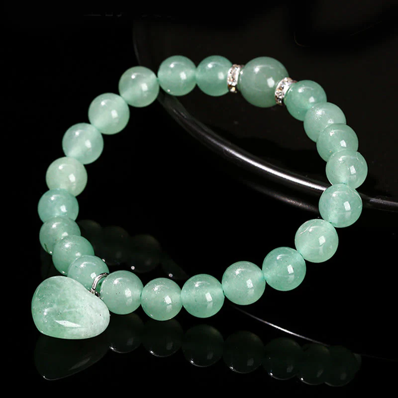 Braccialetto di equilibrio con cuore di amore in avventurina verde cristallo vario Buddha Stones - Image 11