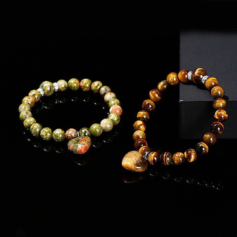 Braccialetto di equilibrio con cuore di amore in avventurina verde cristallo vario Buddha Stones - Image 29