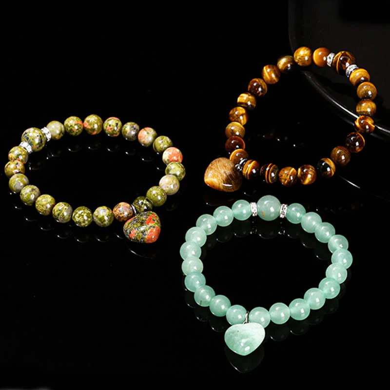 Braccialetto di equilibrio con cuore di amore in avventurina verde cristallo vario Buddha Stones - Image 30